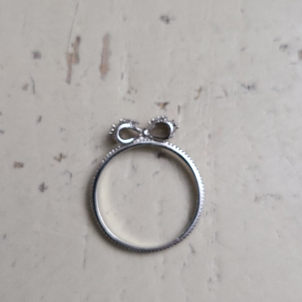 CZ Sterling bow ring